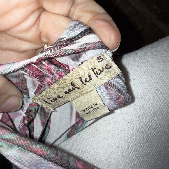 One World Live & Let Die Dress Sz S Paisley Y2K Vibe Maxi Dress Boho Sexy Resort - Picture 6 of 8